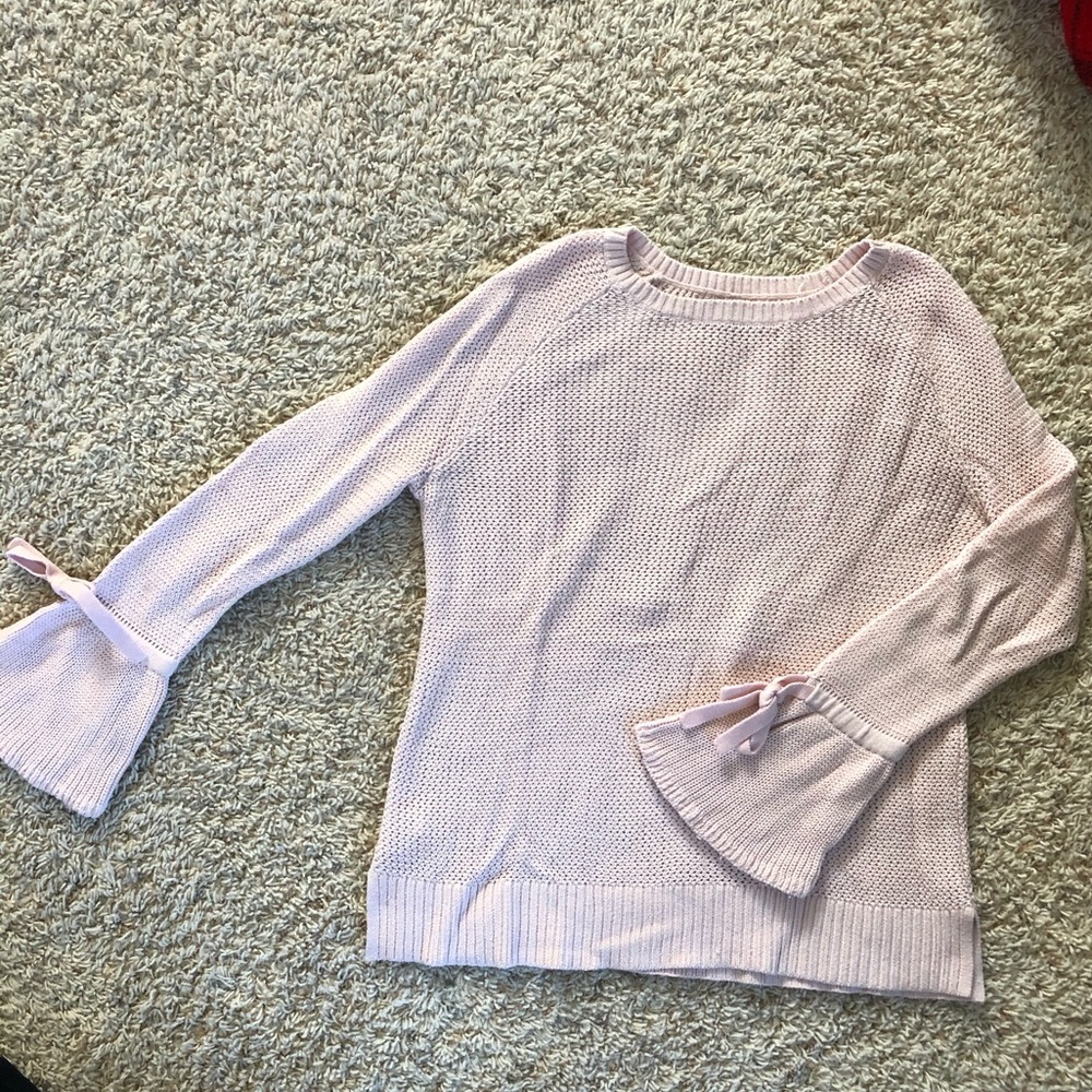 Size L Pink aloft Sweater (with trumpet sleeves)
